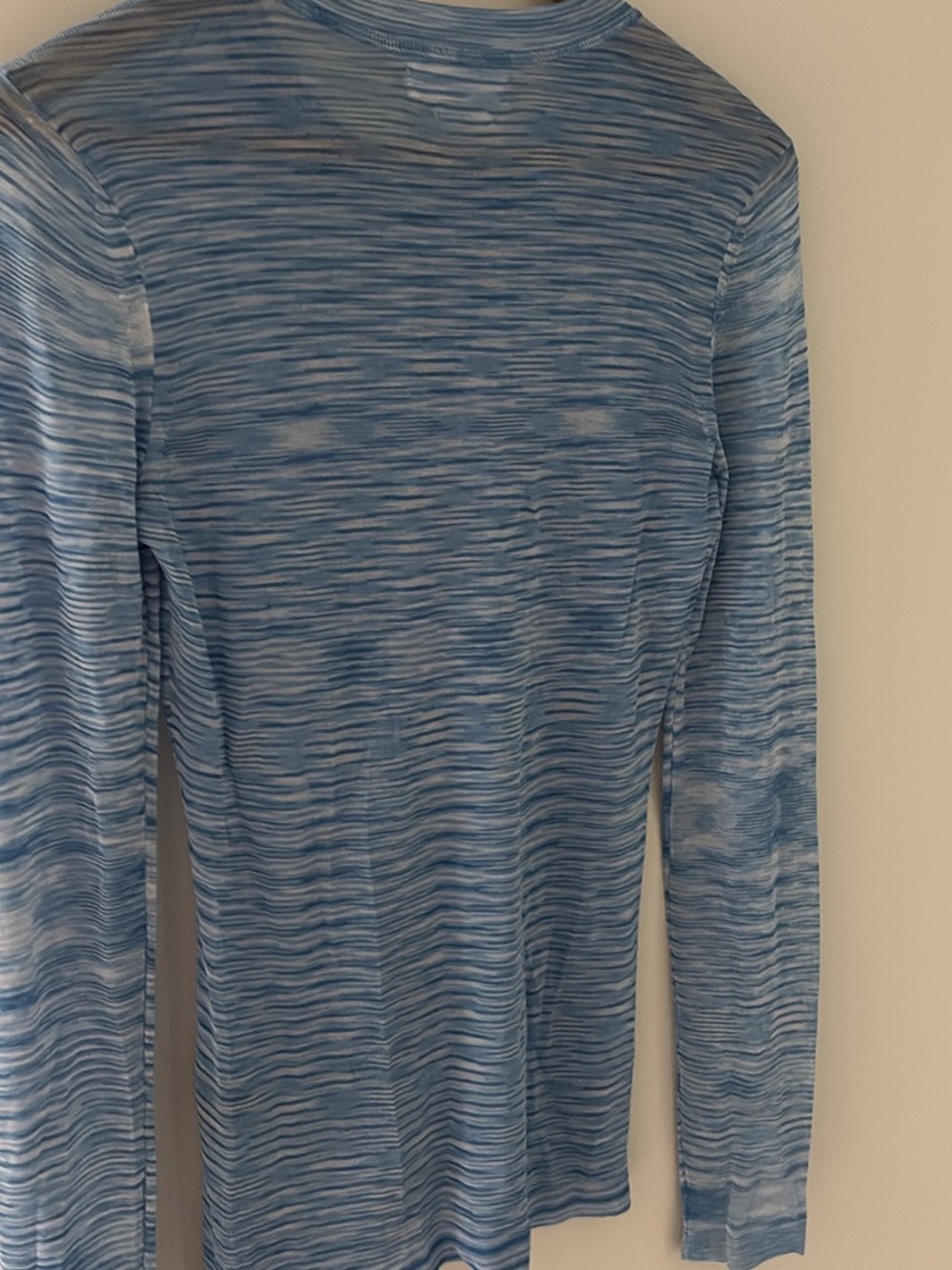 Isabel Marant Blue Space-Dye Long Sleeve Tee